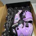 Kuxuan Adjustable Inline Skates for Girls and Women | Full Light Up Wheels, Twinkle Stars, Outdoor, For Kids and Adults Large