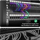 VCELINK 1U Brush Panel 2-Pack, All Metal Brush Patch Panel, 19-inch Black Carbon Steel Server Rack Cable Management for Server Rack or Network Cabinet