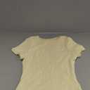 SUUKSESS Women Double Lined Fitted Basic Tee Crew Neck Short Sleeve Y2K Crop Top (Small, Yellow)