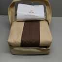 WJ-X3 Round Patio Furniture Cover, 110" D x 31" H, Waterproof, UV Resistant, Anti-Fading Outdoor Cover for Round Dining Table and Chairs Set, Beige & Coffee