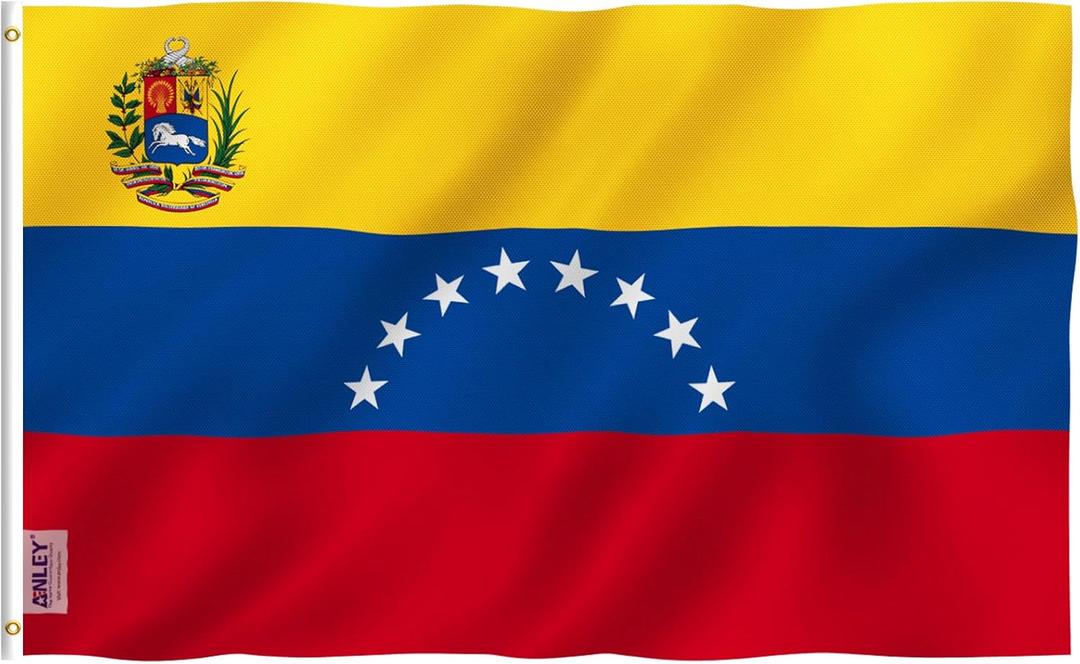 Anley Fly Breeze 3x5 Foot Venezuela 8 Stars Flag - Vivid Color and Fade proof - Canvas Header and Double Stitched - Bolivarian Republic of Venezuela Flags Polyester with Brass Grommets 3 X 5 Ft