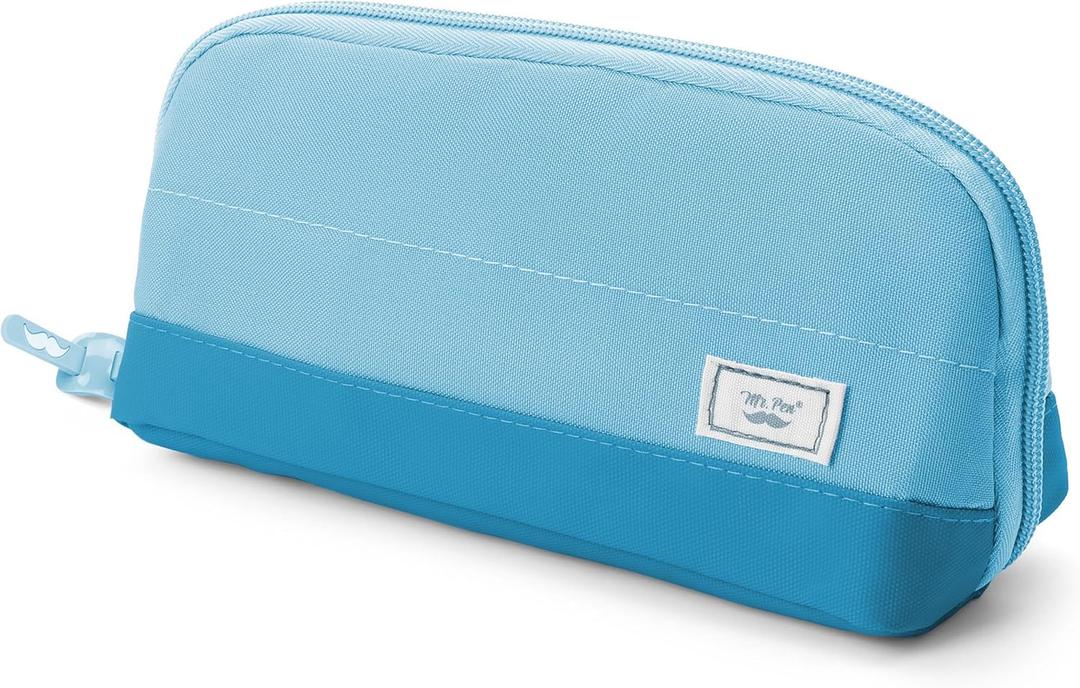 Mr. Pen- Fabric Pencil Case Pouch, Blue, Triangular Shape Pencil Pouch