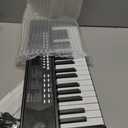 M SANMERSEN Piano Keyboard for Beginners, 37 Keys Built-in 1200mA Rechargeable Battery Electronic Piano Keyboards Portable Music Pianos Keyboard with Mic LED Screen Teaching Gift for Beginners, Black