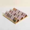 GemeShou Golden coated earring display stand for selling, velvet stud earring holder for jewelry display, Jewlery earring storage organizer tray, studs holder jewelry organizer【Earring holder- Velvet Pink】