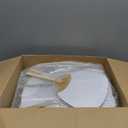 Geelin 50 Pcs Wedding Paddle Fans for Guests Bulk Portable Handheld Paper Japanese Fan for Wedding Party Favor Supplies (White)