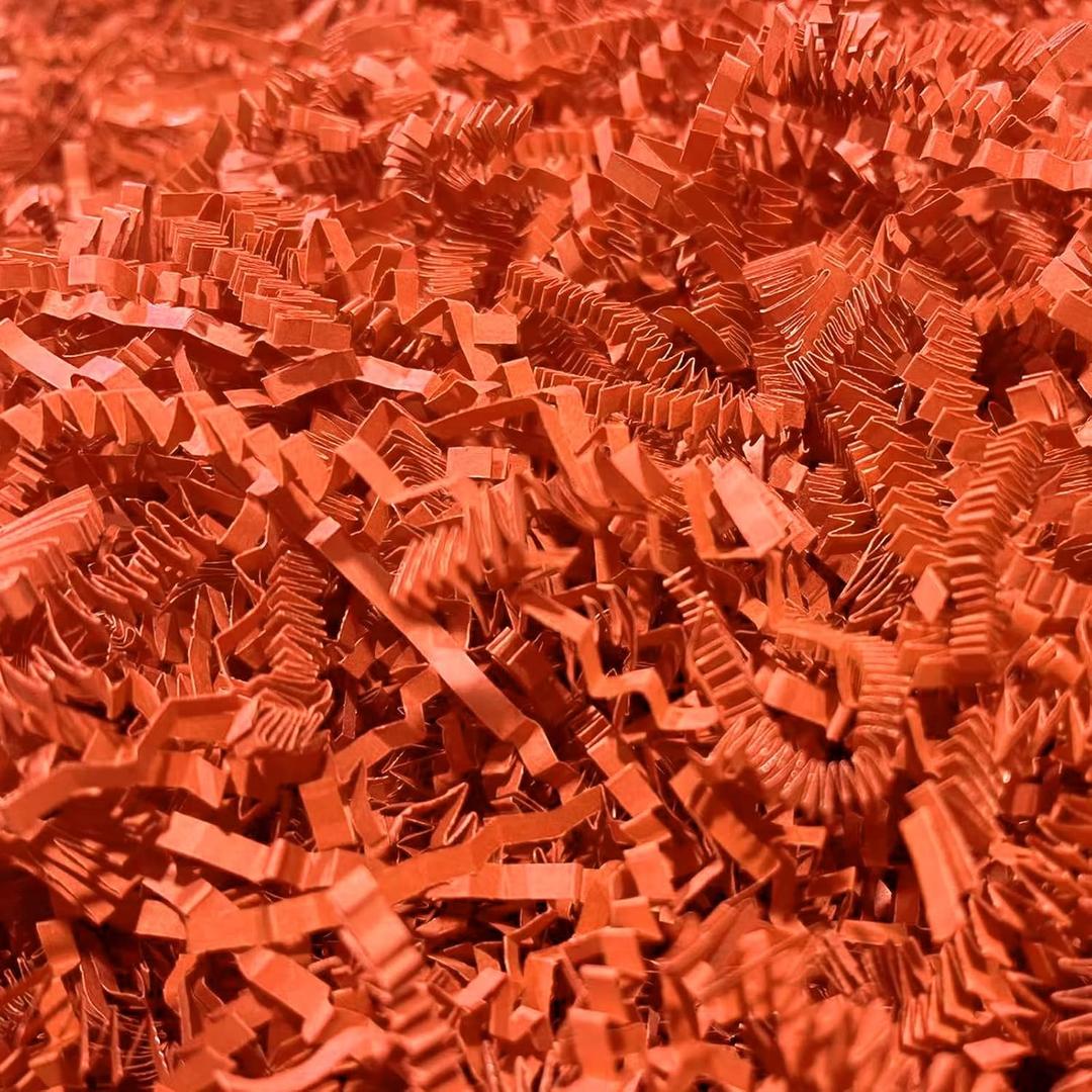 10 LB Orange-1 Crinkle Cut Paper Shred Filler Great for Gift Wrapping, Basket Fillers, Birthday, Weddding, Anniversary, Bridesmaid Christmas, Engagement Craft Party Gift Boxes Bags Filler Decor