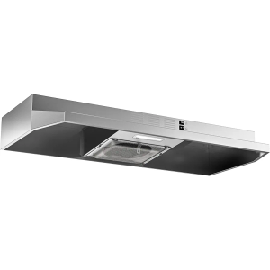FIREGAS Range Hood 36 inch Under Cabinet, Ducted/Ductless Convertible Kitchen Hood, Stainless Steel Vent Hood with LED Light,2 Speed Exhaust Fan, Silver