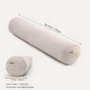 Body Pillow for Adults,Long Round Pillow,Big Cylindrical Pillow,Large Full Bolster Pillows for Side Sleepers (Misty White, 39.37"*7.87")