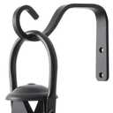 2Pcs 5in Decorative Outdoor Iron Wall Hooks for Hanging Lantern Jar Sconce Solar Light Small Planter Bird House, Black