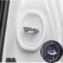 12 PCS Car Silicone Door Latch Protective Cover Guard Car Decorations Car Door Lock Latches Silent Shock Cover Vehicle Doors Locks Guard Stopper Car Protector Accessories for Most Vehicles