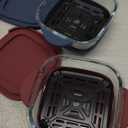 6 Cup 2 Pack Tempered Glass Food Container with Leak-Proof Storage Lid, Ninja Crispi Containers Compatible with Ninja Crispi 4-in-1 Air Fryer, Microwave, Freezer, Dishwasher Safe