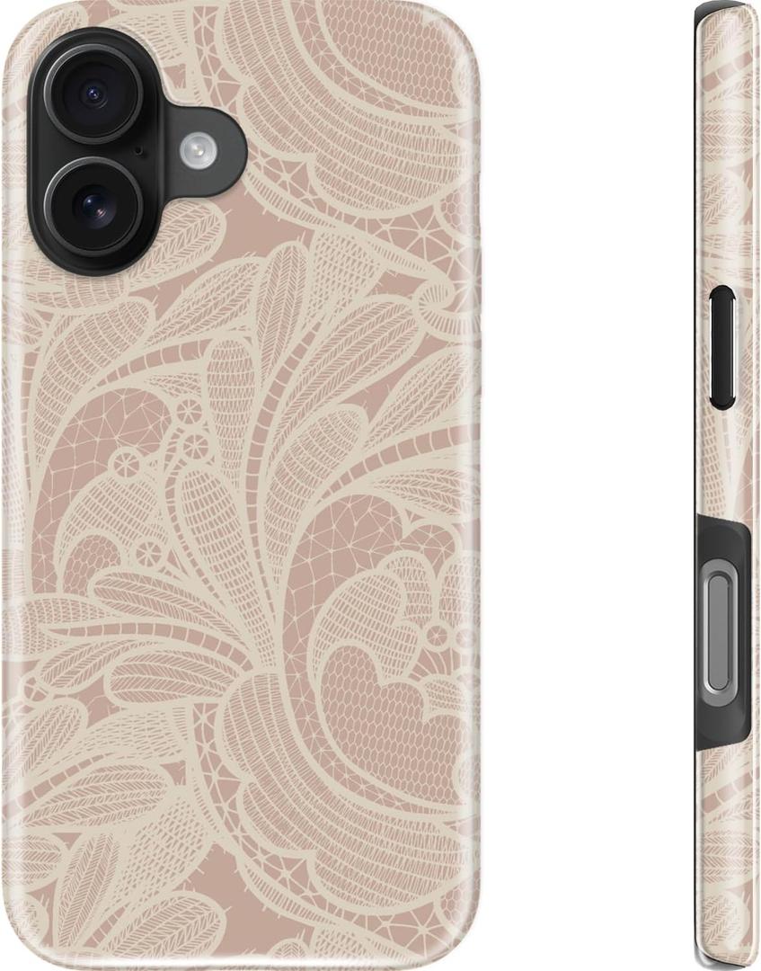 Goodon for iPhone 16 Case, Cute Preppy Floral, MagSafe Compatible
