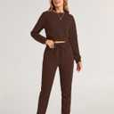 BTFBM Women 2 Piece Outfits Long Sleeve Crop Top Pullover Drawstring Pant Jogger Set Casual Sweatsuits Tracksuit Pockets (S)