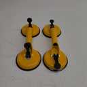 2 Pack Glass Suction Cup Heavy Duty Aluminum Vacuum Plate Handle Holder Heavy Duty Glass Lifter/Tile Suction Cup Lifter/Moving Glass/Lift Pads (Aluminum, Yellow) (Yellow)