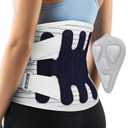DOKIBI Back Brace for Lower Back Pain Relief,Lumbar Waist Support for women,Lower Back with 3D Lumbar Pad for Work Sports Sciatica, Scoliosis(GreyM) (Medium)