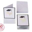 American Greetings Graduation Thank You Cards with Envelopes, Blank (50-Count) (Black, Gold, White)