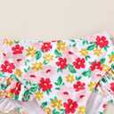 YOUNGER TREE Toddler Girls Two Pieces Swimsuit Color Block Stripe Swimwear Summer Beach Bathing Suit 18M-5T (2-3T, Red#flower2)