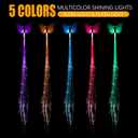 15 Pack Led Light Up Fairy Hair Accessories Braid Extension Clips for Women Girls, Glow in the Dark Party Favors Supplies Neon Rave Accessories Wig for Festival Halloween Christmas Birthday