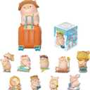 Official Lulu The Piggy Blind Box Figures - Travel Series Blind Boxes Mystery Box Cute Animal Figurines Collectible Toys Home Desk Decorations Holiday Birthday Gifts, Single Box