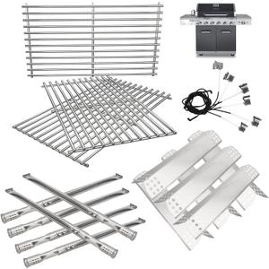 Replacement Parts for Nexgrill Deluxe 6 Burner 720-0896B 720-0896X 720-0896E 720-0896C Gas Grills, Heat Plate Shield, Cooking Grates, Burner & Igniter Kit for Nexgrill Grill Replacement Parts 6 Burner