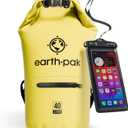 Earth Pak Waterproof Dry Bag with Zippered Pocket - Waterproof Dry Bag Backpack Keeps Gear Dry (40L, Yellow)