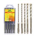 5PCS SDS Plus Rotary Hammer Drill Bit Set, Carbide Tipped for Stone, Brick, Marble, Concrete, Masonry Drill Bit with Storage Box(Size 3/16", 1/4", 5/16", 3/8", 1/2")