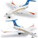 Plane Toy Single Airlines Die-Cast G650 Model Airplane Alloy Metal Aircraft Toys Pull Back Business Jet Planes with Lights and Sounds for Kids Boys Girls with Display Rack