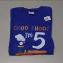 Kids Choo Choo I'm 5 Year Old Locomotive Train Boys 5th Birthday T-Shirt, Size Small