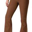 Women's Trendy Stretchy Flare Jeans Mid Rise Bootcut Curvy Denim Pants, Brown, Size S
