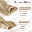 KooKaStyle Hair Extensions, 7PCS Clip in Long Mermaid Wavy Hair Extensions Thick Natural Hairpieces Double Weft for Women Full Head (20 Inch, Dirty Blonde)