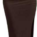 GORGLITTER Women's One Shoulder Cut Out Bodycon Maxi Dresses Elegant Classy Summer Wedding Guest Cocktail Long Sundress (Coffee Brown)