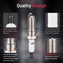 BDFHYK 91418 Iridium Spark Plugs Compatible with Cadillac Escalade ESV,Silverado 1500 2500 3500 HD Tahoe Camaro Suburban Corvette,Sierra 1500 Yukon Yukon XL 2.4L L4 ILTR5E11 3474 Set of 4