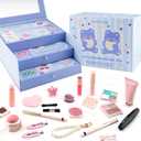 Glam Code Birthday Gift for Teen Girl, Makeup Kit for Teenager Girls, 24 Pcs Makeup Gift Set for Girls, Birthday Advent Calendar #Blue