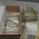 Gold Frames 5 x 7 Acrylic Sign Holder Double Sided Wedding Table Number Holder Clear Plastic Gold Picture Frames Flyer Holder for Table Menu Photo Display-12 Packs