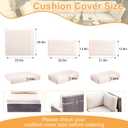 10 Pcs Outdoor Patio Cushion Covers Replacement, Couch Cushions Covers with Zippers, Waterproof Patio Furniture Cushion Slipcovers for Couches,Outdoor Patio Furniture (Beige, Cover Only)