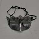 Steampunk Metallic Venetian Masquerade Metal Gear Mask (Silver)