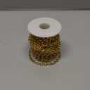 YOUBEIYEE 10 Meters Gold Plated Chain for Jewelry Making, Aluminum Rolo Necklace Chain for Men and Women Lightweight Craft Chain Roll