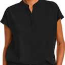 Healing Hands Women's Scrub Top Relaxed Fit Journey Top - 2 Pockets with Knit Details, Dolman Sleeve and Rounded Hem - 2152, XXS