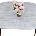 LIBERECOO Oval Fitted Vinyl Tablecloth - Fits 48 x 68 Inch Oval Table - Weather Grey Wood - Waterproof, Elastic Edged for Secure Fit, Easy to Clean Plastic Table Cover