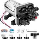 WASSERMANN RV Water Pump 12V DC 4008-101-A65/E65 Replacement, 3.0 GPM 55PSI, Quiet Water Pump for Camper RV Shower Garden Industrial Yacht Sprayer Food Truck Travel Trailer Water Pumps with Acessories