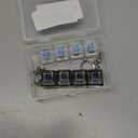 2 PCS Keyboard Fidget Toy, Keyboard Fidget Keychain 4-in-1 Keyboard Decompression Button Finger Clicker Toys, Button Stress Relief Fidget Gifts to Relief Stress (Clear Black)