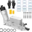 926-959 Upgraded Aluminum Engine Oil Filter Housing Kit For 2011-2016 Jeep Grand Cherokee Chrysler 200 300 Dodge Charger Challenger, ProMaster 3.6L, Replace# 68105583AF, 68105583AG