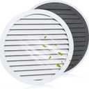 Wesiti 1 Pack Round Gable Vent Fit 24" Opening, Iron, with Mesh, White