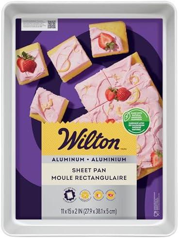 Wilton Performance Pans Aluminum Medium Sheet Cake Pan, 11 x 15-Inch