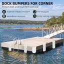 Boat Dock Bumpers Fenders,Boat Dock Bumpers Marine-Grade Straight Edge & Side Dock Fender Guards, Inflatable Vertical Protection, UV-Resistant, Includes Mounting Hardware