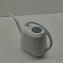 Fasmov 1-Gallon Plastic Watering Can with Comfortable Handle, Garden Watering Cans Long Spout for Indoor Outdoor Watering Plants (Gray White)