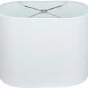 Aspen Creative 37001A Transitional Oval Hardback Shaped Spider Construction Lamp Shade in Off-White, 13 1/2" wide (8" + 13 1/2") x (8" + 13 1/2") x 10 1/2", 8" x 13.5" x 10.5"