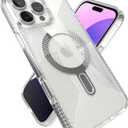 Speck Clear iPhone 16 Pro Max Case MagSafe + ClickLock - Slim Phone Case iPhone 16 Pro Max - iPhone 16 Pro Max Phone Case - Presidio - Clear/Chrome