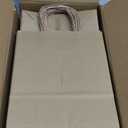 FACEBAG 50-Pack Brown Paper Bags with Handles Bulk, 8x4.25x10.5 Inches,Medium-sized Gift Bags with Handles for Party FavorsTake-OutGrocery Shopping & RetailReusable & Durable