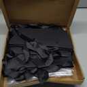 Colarr 12 Pack Baskets for Gifts Empty Bulk Kraft Empty Gift Basket Kit with Handle Wrap Bag Bow DIY Cardboard Market Tray to Fill for Mother's Day Wedding Graduation, 9.8" x 6.5" x 4.3"(Black)